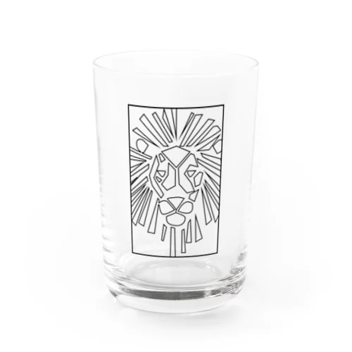 ライオンの線画マーク Water Glass