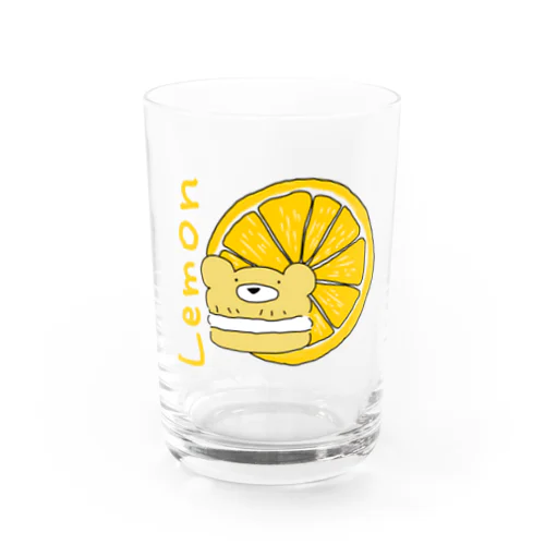 クマカロンレモン味 Water Glass