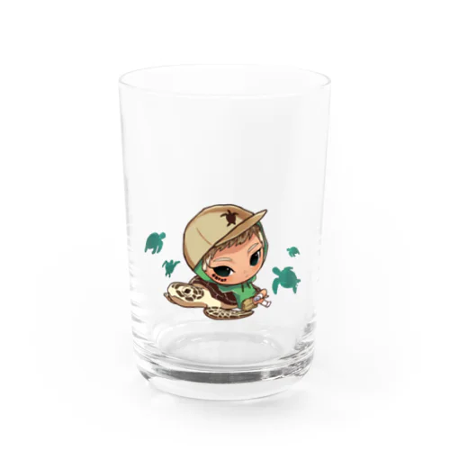 うみがめ くん Water Glass