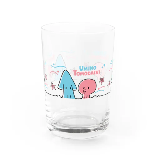 海の友達（イカとタコ） Water Glass