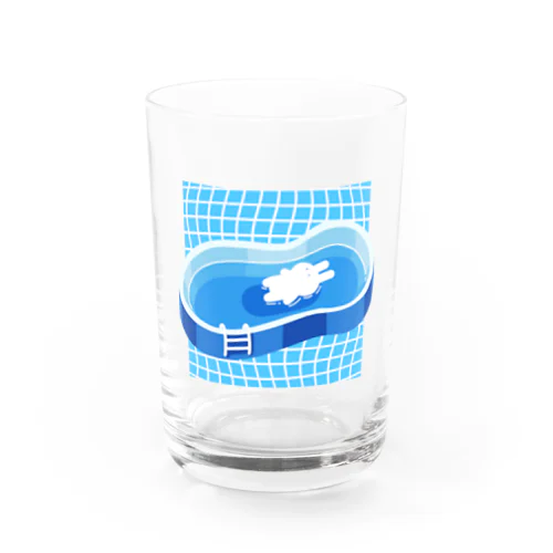 プールにうかぶうさぎ Water Glass