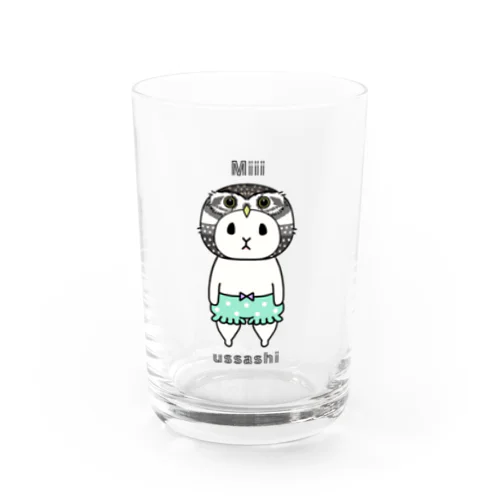 ふくろうウッサ氏【ミント】 Water Glass