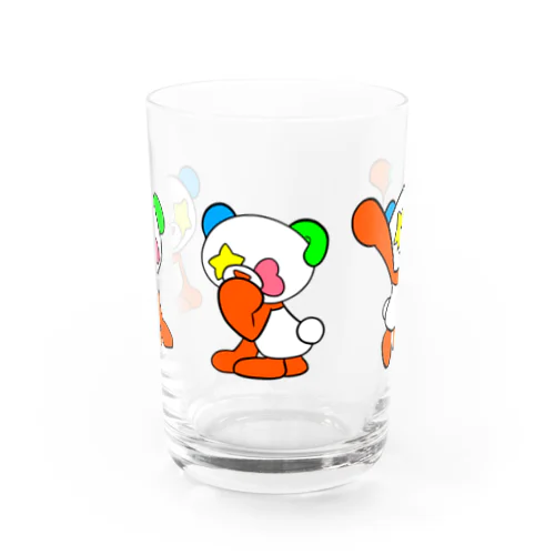 3連ぱんだ Water Glass