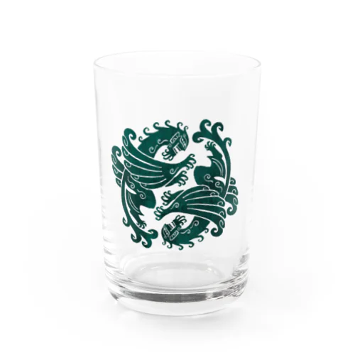 羽人　向かい紋風 Water Glass