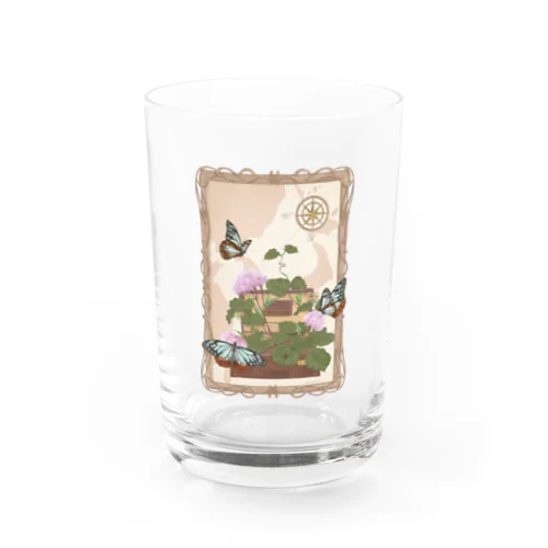 Traveling butterfly Water Glass