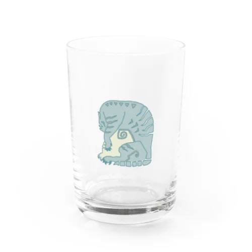 モンスターロゴ風サバトラにゃんこ Water Glass