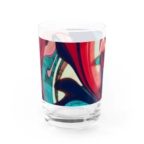 Abstract art 花 Water Glass