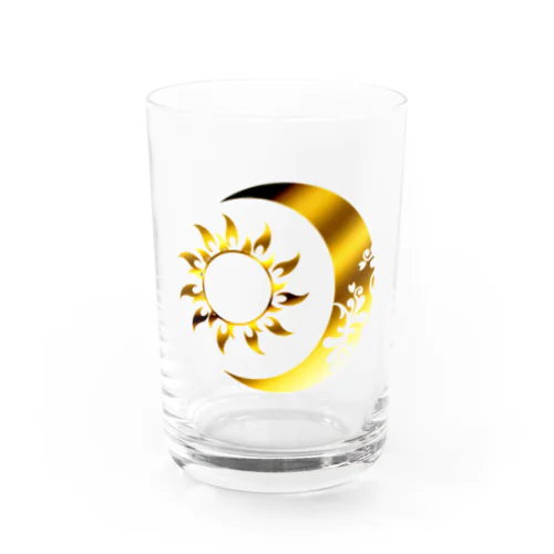 太陽と月（Gold） グラス