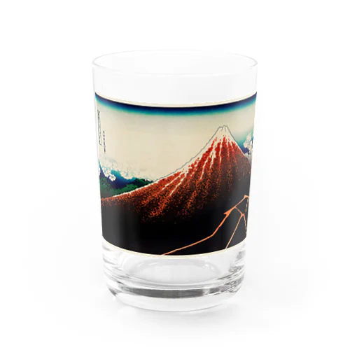 葛飾北斎_冨嶽三十六景　山下白雨 Water Glass