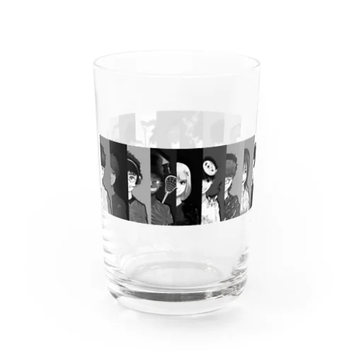 ずとまぶモノクロ Water Glass