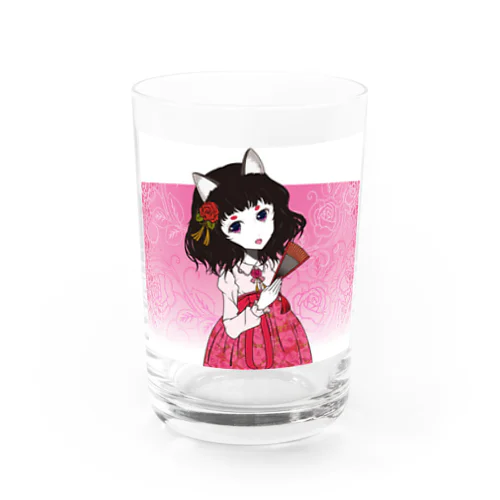 Rose-design（扇子閉じVer.） Water Glass