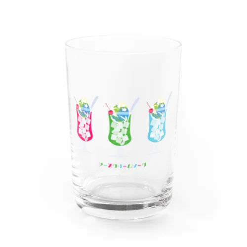 アースクリームソーダ／三色 Water Glass