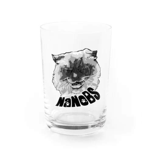 BLACK FACE CAT is super monochrome Water Glass