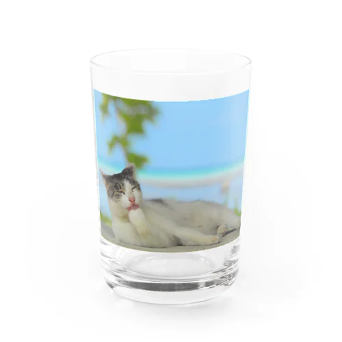 Relax Beach Water Glass