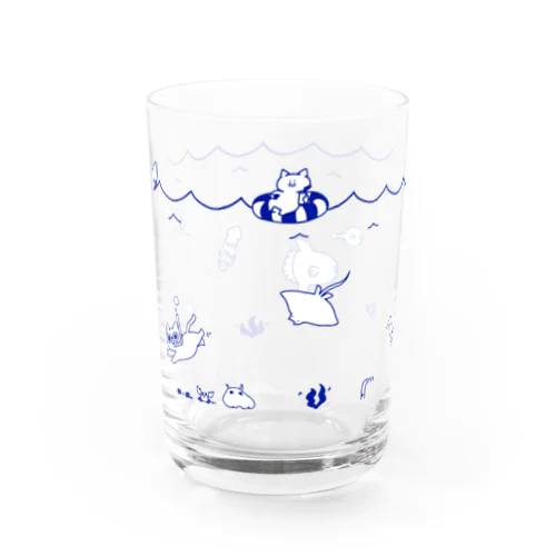 海と猫 グラス