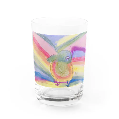 ピーコックグリーンからす Water Glass