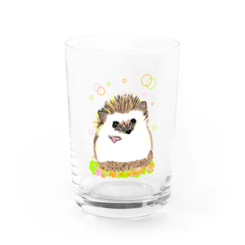 はりねずみ癒しアニマル Water Glass