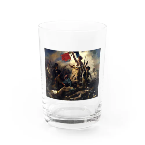 ドラクロワ「民衆を導く自由の女神」 Water Glass