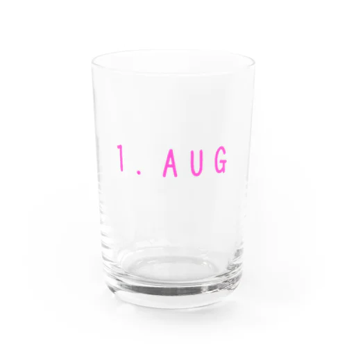 バースデー［1．AUG］ピンク Water Glass