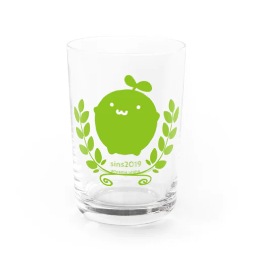 完全個人勢無所属圧倒的草兼緑属性Vtuberの青山裏葉のロゴグッズ Water Glass