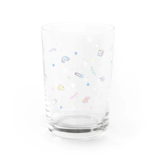 PUFF・PUFF・PARTY! / BABY WHITE柄（グラス用） Water Glass