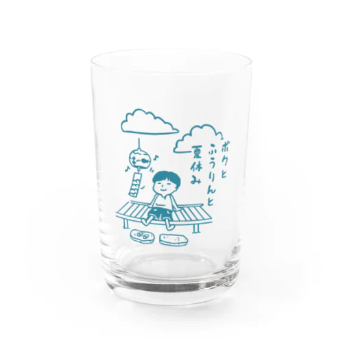 ボクと風鈴と夏休み（青） Water Glass