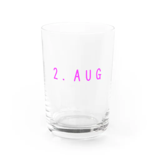 バースデー［2.AUG］ピンク Water Glass