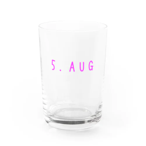 バースデー［5.AUG］ピンク Water Glass