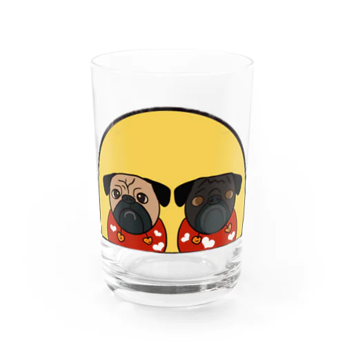 パグのおしなな姉妹 Water Glass