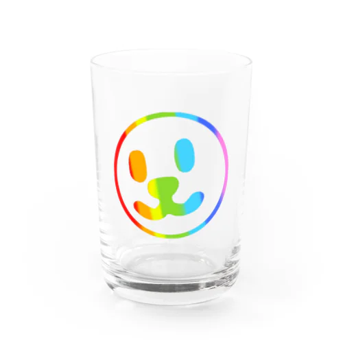 Smile Face Rainbow Line Water Glass