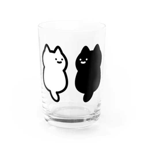 正面のわからないねこ Water Glass