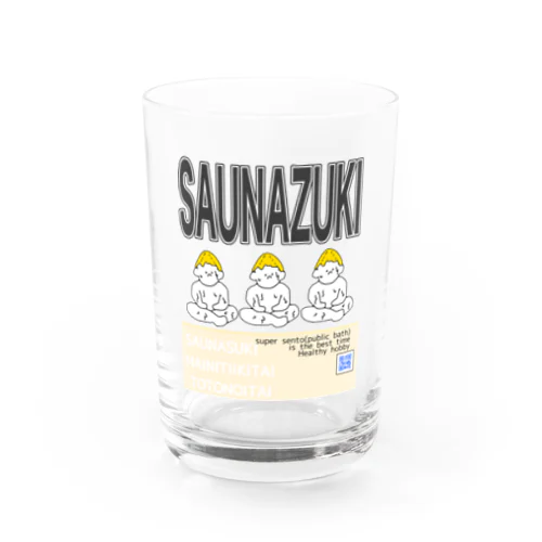 SAUNA好きな三人衆　〜ポスター風〜 Water Glass