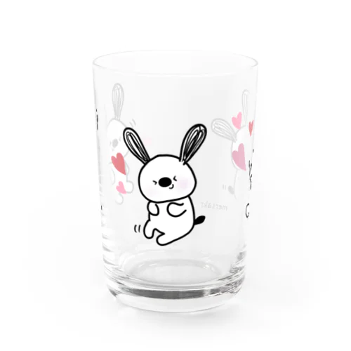 笑い転げて ぺんでぽん（ハート♡） Water Glass