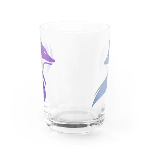 シルエット狼犬 Water Glass