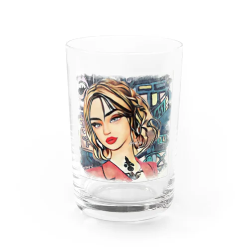 アメリカン女性 Water Glass