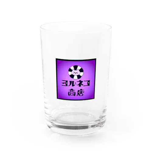 ヨルネコ商店ロゴ(真夜中) Water Glass