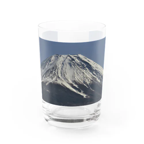 冠雪した富士山 Water Glass