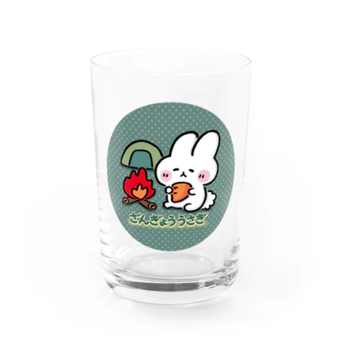 残業うさぎと「キャンプしよう」🏕🐰🌸 Water Glass