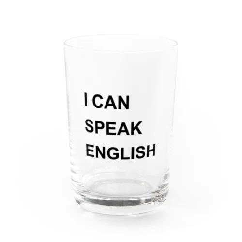 I CAN SPEAK ENGLISH Water Glass