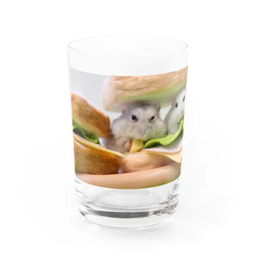 サンドイッチになったはむすび兄弟 Water Glass