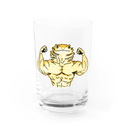 マッチョのフトアゴくん Water Glass