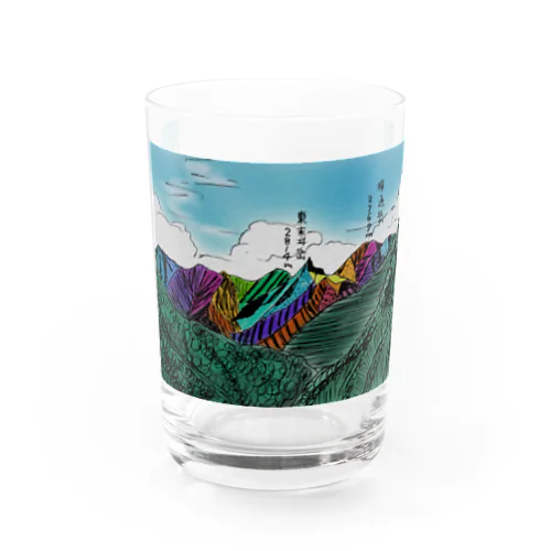 涸沢ヒュッテから見える山々 Water Glass