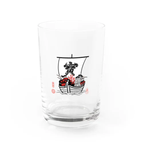 縁起物　宝船 Water Glass