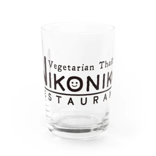 nikonikoロゴ（ブラック） グラス