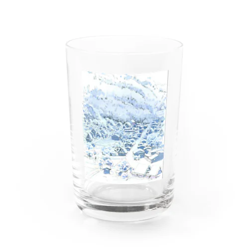 白川郷　冬 Water Glass