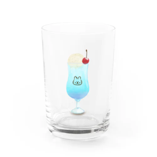 ブルーハワイクリームソーダ Water Glass