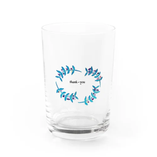 ムラサキシキブ柄 Water Glass