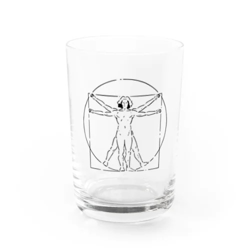 『ウィトルウィウス的人体図』（ウィトルウィウスてきじんたいず) Water Glass