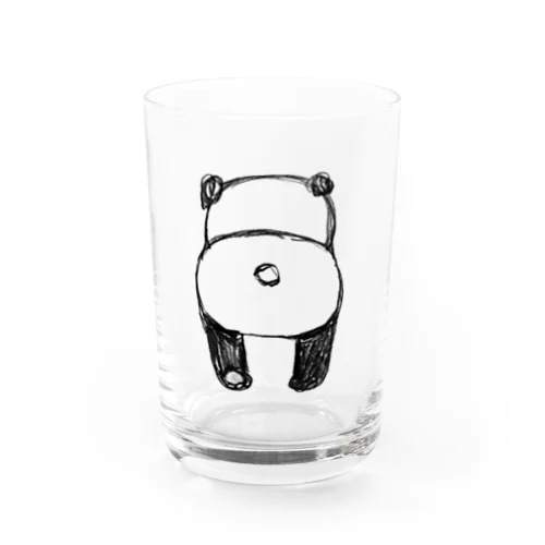 パンダのしっぽは白ですよ Water Glass