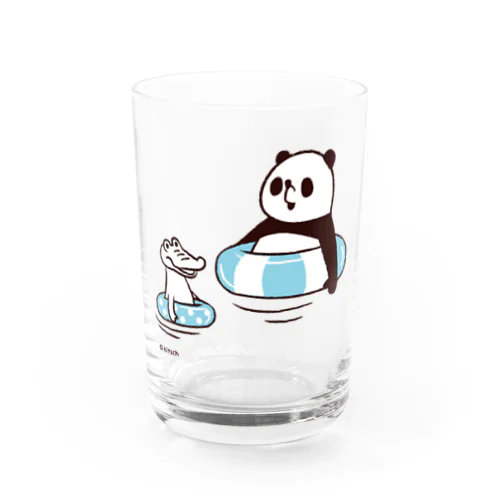 プールでパンダとワニ パンダのおはなし  Water Glass